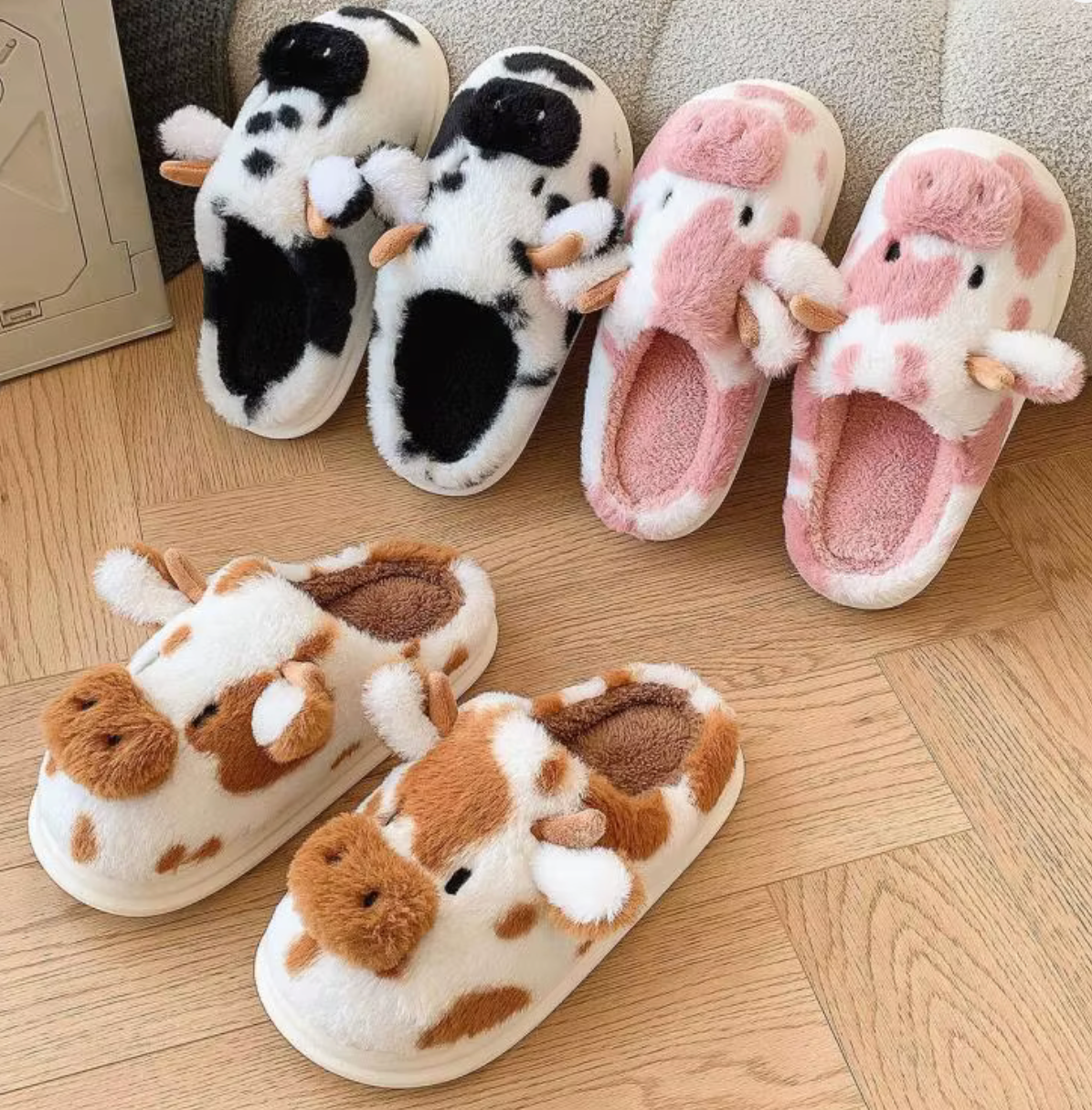 Cozy Cow Slippers